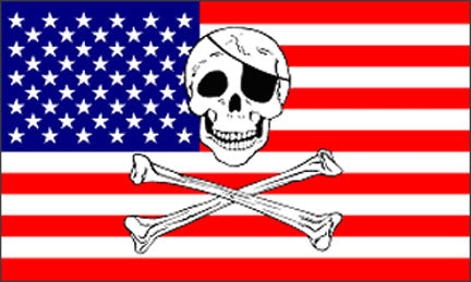 3x5ft Polyester USA Pirate Flag