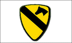 Military flags-White 1st Cavalry Flag 3x5ft