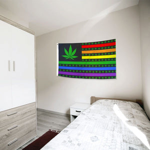 Marijuana USA (Rainbow) Waterproof Flag