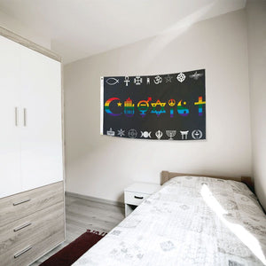 Coexist Rainbow Waterproof Flag