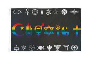 Coexist Rainbow Waterproof Flag