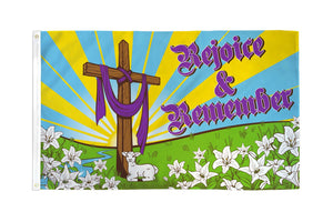 Easter Rejoice & Remember Flag