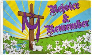 Easter Rejoice & Remember Flag