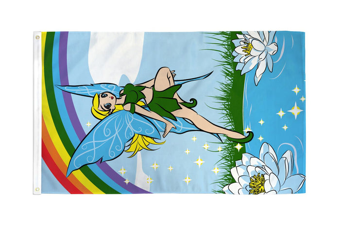 Fairy Rainbow (Green) Flag