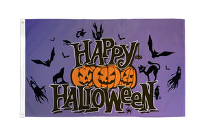 Happy Halloween (Purple) Flag