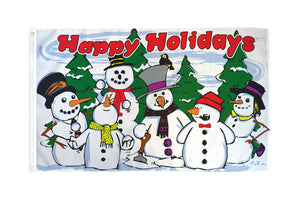 Happy Holidays (Snowmen) Flag