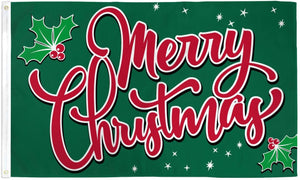 Merry Christmas (Sparkles) Flag