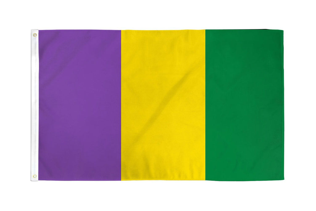 Mardi Gras Plain Waterproof Flag