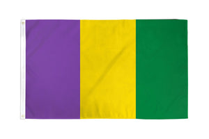 Mardi Gras Plain Waterproof Flag