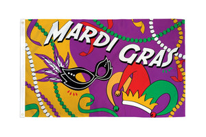 Mardi Gras Party Flag