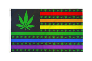 Marijuana USA (Rainbow) Waterproof Flag