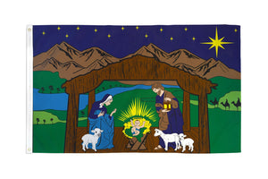 Nativity Scene Flag