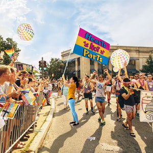 Hearts Not Parts (Pansexual) Waterproof Flag