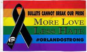 Rainbow (Black Ribbon) Flag