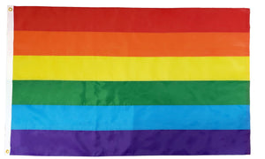 Rainbow Embroidered Flag