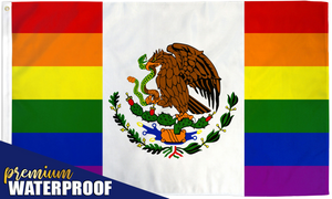 Mexico (Rainbow) Waterproof Flag