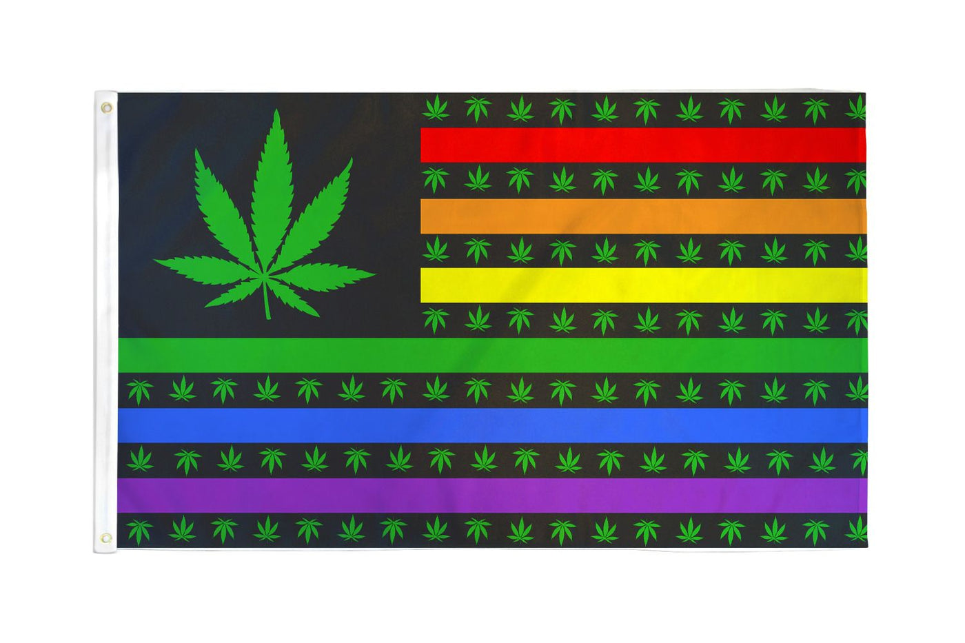 Marijuana USA Rainbow Ultra Breeze Flag – FlagsMart