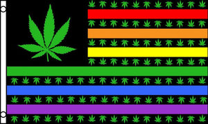 Marijuana USA Rainbow Ultra Breeze Flag