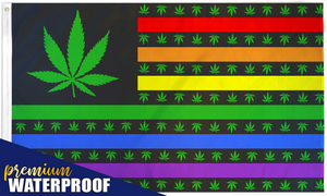 Marijuana USA (Rainbow) Waterproof Flag