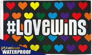 Love Wins Waterproof Flag