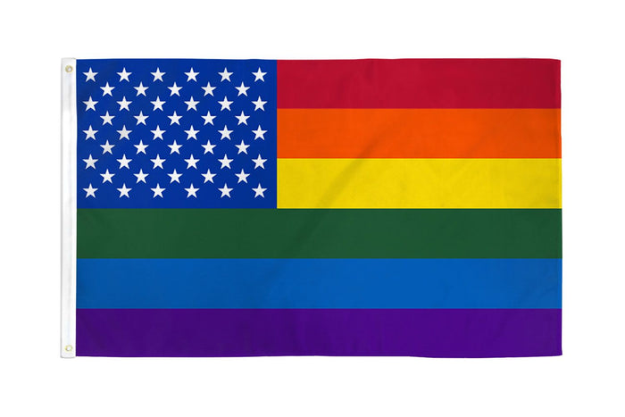 Rainbow US Stars Flag