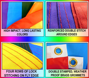 Coexist Rainbow Waterproof Flag