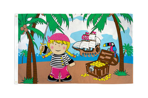 Treasure Island Girl Pirate Flag
