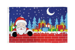 Christmas Eve Santa Flag